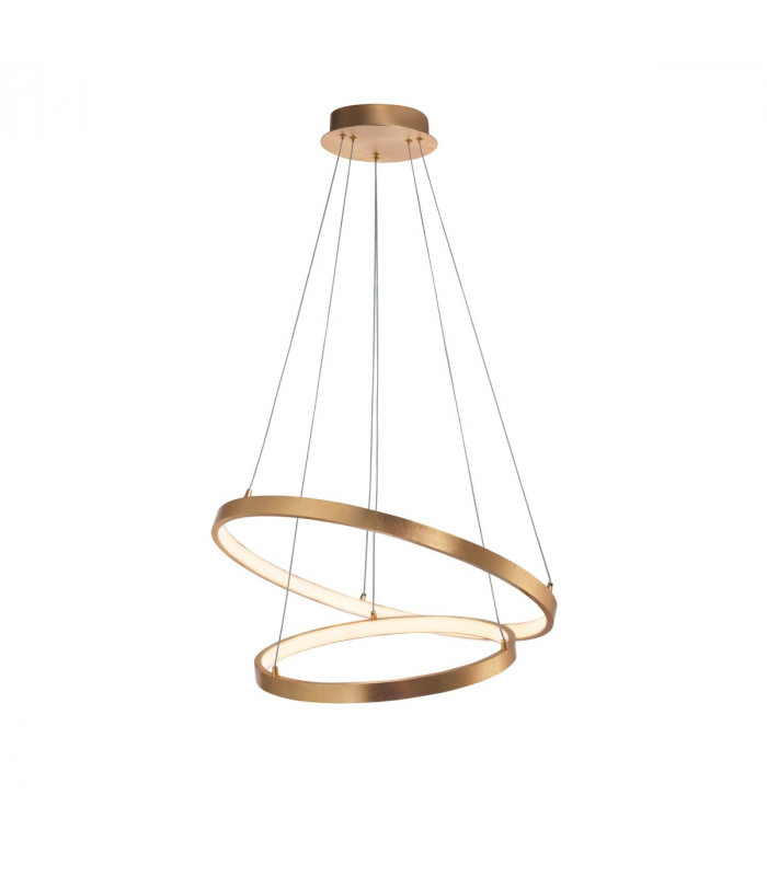 Leon Integrated LED Pendant Ceiling Light Golden Leaf Aluminium Adjustable LED 65W 3900Lm 3000K-3