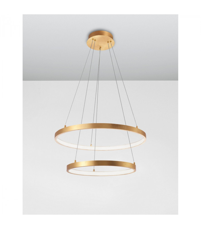 Leon Integrated LED Pendant Ceiling Light Golden Leaf Aluminium Adjustable LED 65W 3900Lm 3000K-5