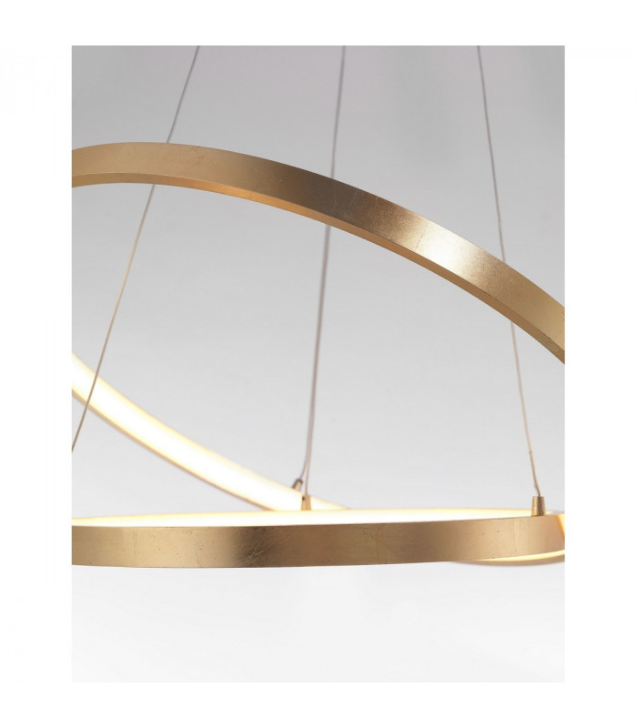 Leon Integrated LED Pendant Ceiling Light Golden Leaf Aluminium Adjustable LED 65W 3900Lm 3000K-6