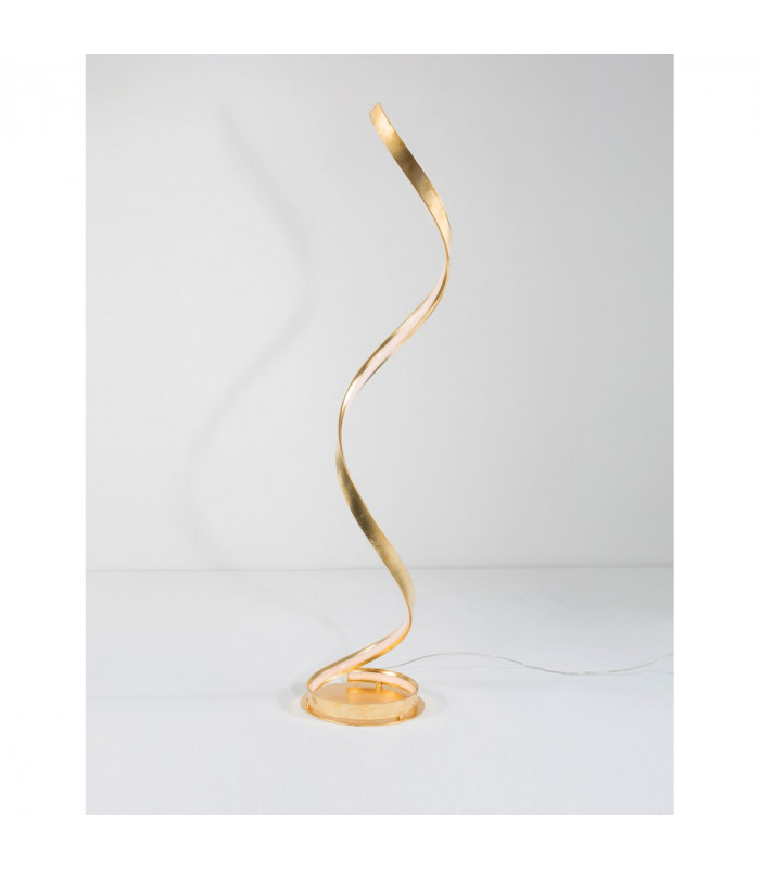 Leon LED Integrated Floor Lamp Golden Leaf Aluminium LED 28W 1700Lm 3000K-2