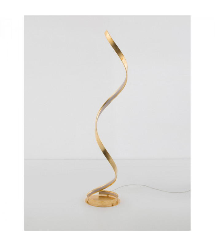 Leon LED Integrated Floor Lamp Golden Leaf Aluminium LED 28W 1700Lm 3000K-3