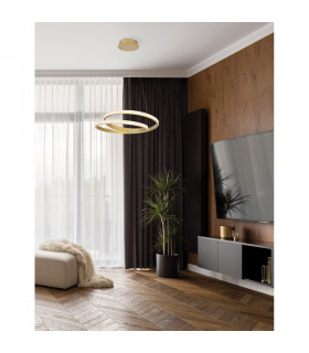 Grania Integrated LED Pendant Ceiling Light Dimmable Matt Gold Aluminium LED 25W 1900Lm 3000K-2