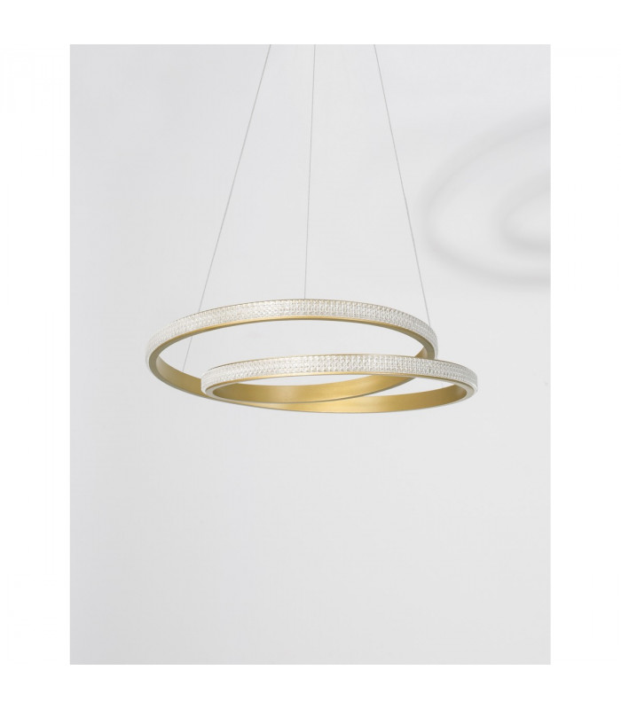 Grania Integrated LED Pendant Ceiling Light Dimmable Matt Gold Aluminium LED 25W 1900Lm 3000K-3