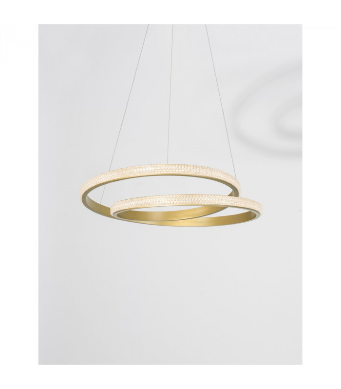 Grania Integrated LED Pendant Ceiling Light Dimmable Matt Gold Aluminium LED 25W 1900Lm 3000K-4