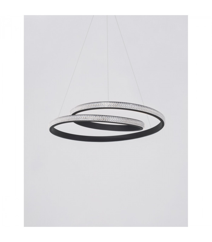 Grania Integrated LED Pendant Ceiling Light Dimmable Sandy Black Aluminium LED 25W 1900Lm 3000K-3