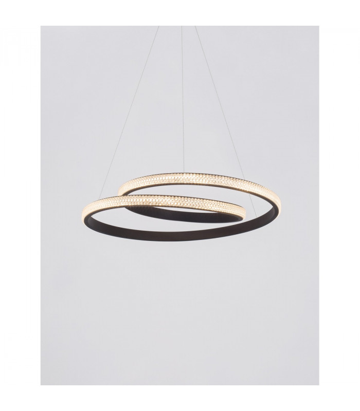 Grania Integrated LED Pendant Ceiling Light Dimmable Sandy Black Aluminium LED 25W 1900Lm 3000K-4
