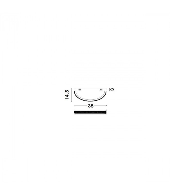 Grania Integrated LED Wall Lamp Matt Gold Aluminium LED 6.5W 400Lm 3000K-5