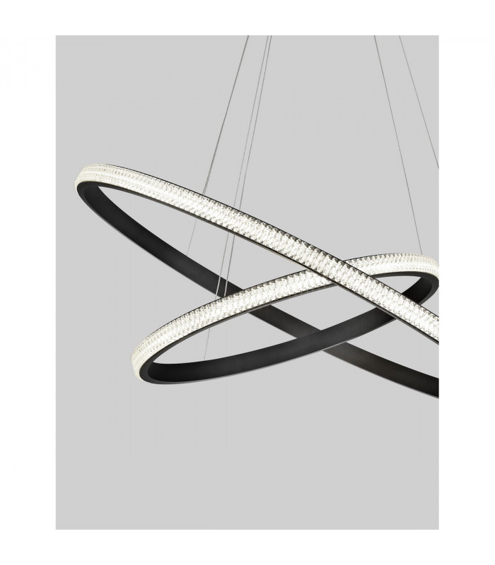 Nager Integrated LED Pendant Ceiling Light Dimmable Sandy Black Aluminium LED 45W 2737Lm 3000K-2