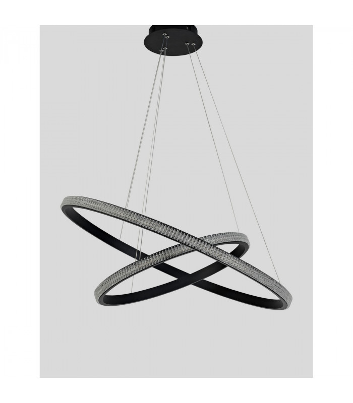 Nager Integrated LED Pendant Ceiling Light Dimmable Sandy Black Aluminium LED 45W 2737Lm 3000K-3