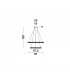 Nager Integrated LED Pendant Ceiling Light Dimmable Sandy Black Aluminium LED 45W 2737Lm 3000K-7