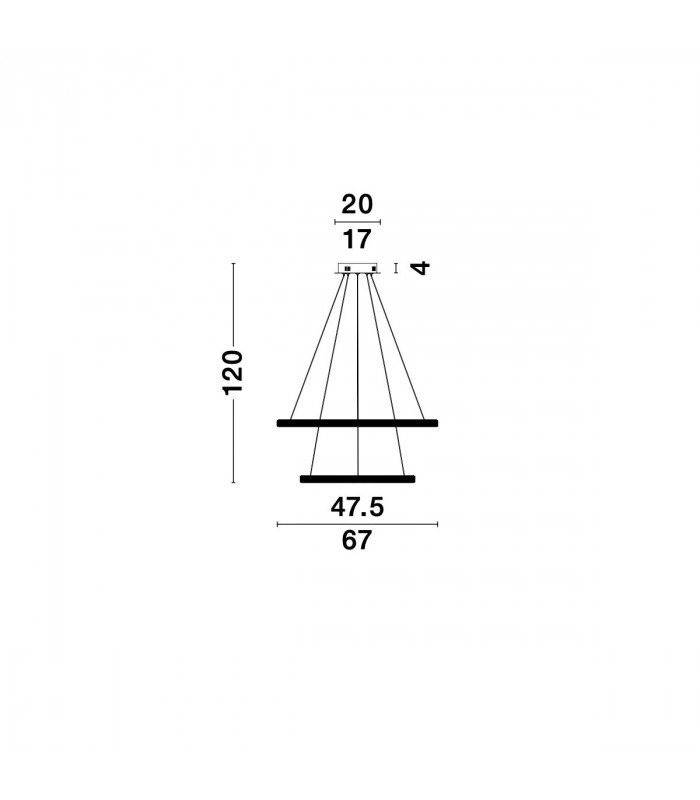 Nager Integrated LED Pendant Ceiling Light Dimmable Sandy Black Aluminium LED 45W 2737Lm 3000K-7