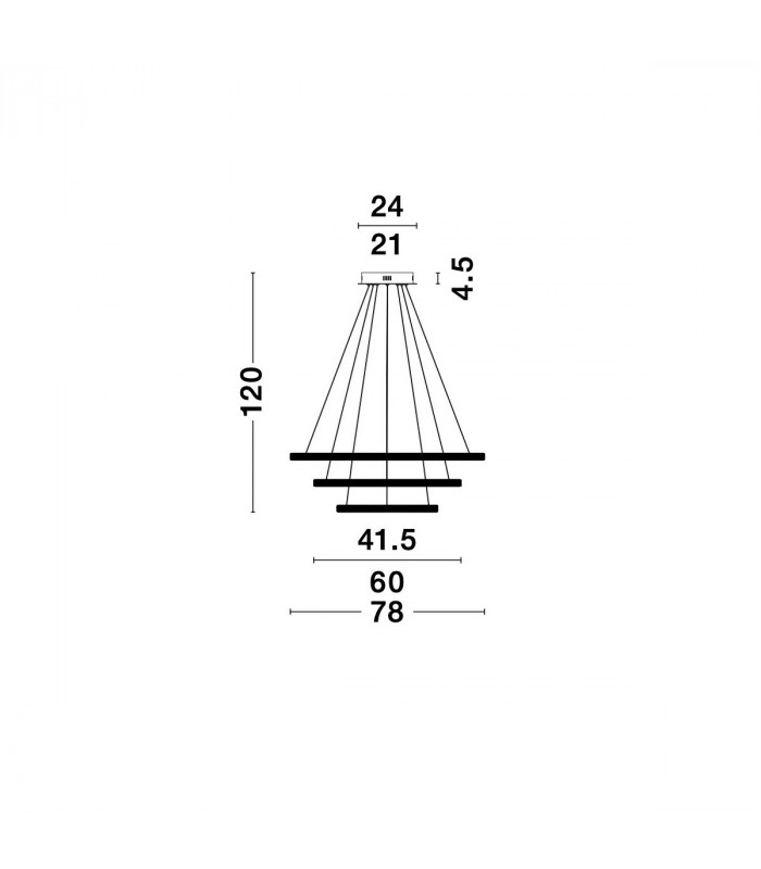 Nager Integrated LED Pendant Ceiling Light Dimmable Sandy Black Aluminium LED 62W 3586Lm 3000K-4