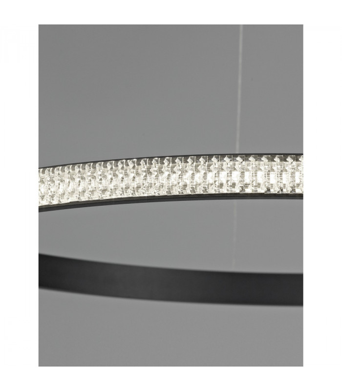 Nager Integrated LED Pendant Ceiling Light Dimmable Sandy Black Aluminium LED 29W 1684Lm 3000K-3