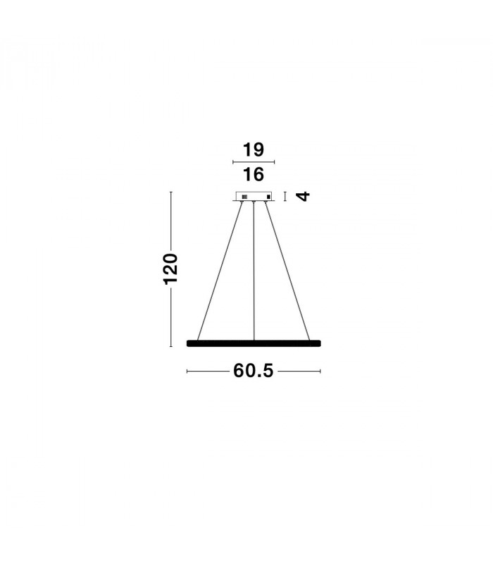 Nager Integrated LED Pendant Ceiling Light Dimmable Sandy Black Aluminium LED 29W 1684Lm 3000K-4