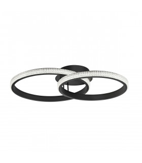 Nager Integrated LED Semi Flush Light Sandy Black Aluminium LED 28W 1681Lm 3000K-1