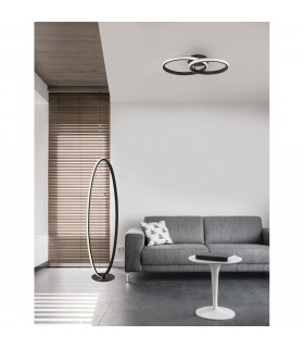 Nager Integrated LED Semi Flush Light Sandy Black Aluminium LED 28W 1681Lm 3000K-2