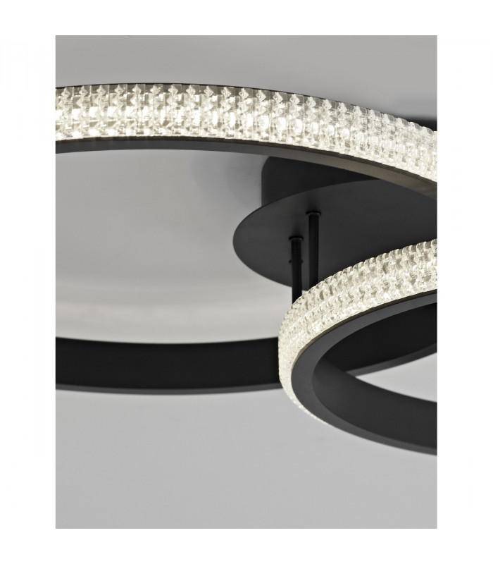 Nager Integrated LED Semi Flush Light Sandy Black Aluminium LED 28W 1681Lm 3000K-6
