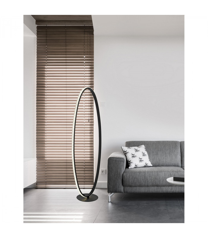 Nager LED Integrated Floor Lamp Sandy Black Aluminium LED 35W 1873Lm 3000K-2