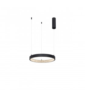 Preston 40cm Integrated LED Pendant Ceiling Light Dimmable Sandy Black Aluminium LED 25W 1800Lm 3000K-1