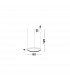 Preston 80cm Integrated LED Pendant Ceiling Light Dimmable Sandy Black Aluminium LED 50W 2727Lm 3000K-5