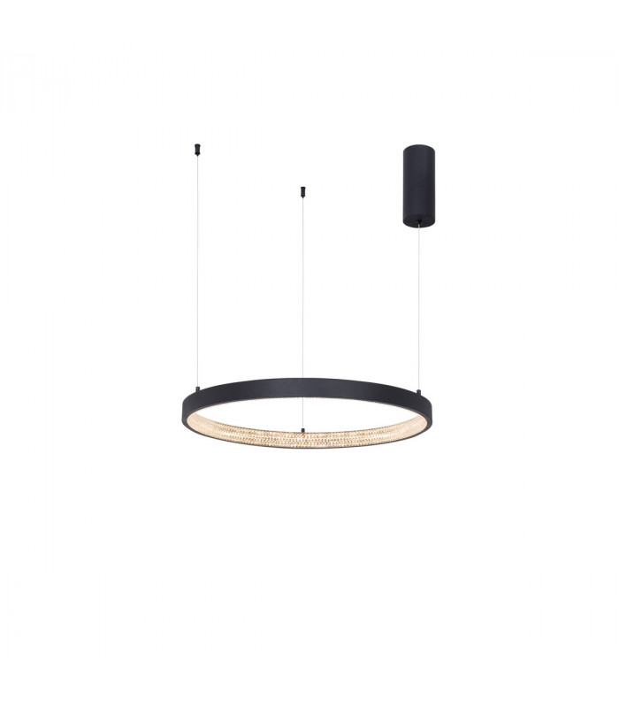 Preston 60cm Integrated LED Pendant Ceiling Light Dimmable Sandy Black Aluminium LED 37W 2264Lm 3000K-1