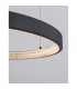 Preston 60cm Integrated LED Pendant Ceiling Light Dimmable Sandy Black Aluminium LED 37W 2264Lm 3000K-5