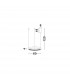 Preston 60cm Integrated LED Pendant Ceiling Light Dimmable Sandy Black Aluminium LED 37W 2264Lm 3000K-6
