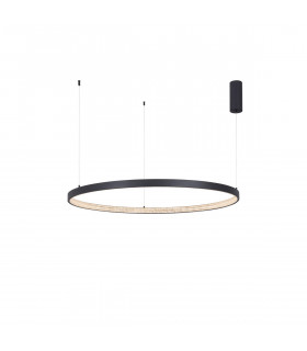 Preston 110cm Integrated LED Pendant Ceiling Light Dimmable Sandy Black Aluminium LED 60W 4030Lm 3000K-1