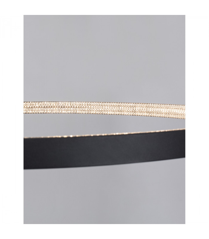 Preston 110cm Integrated LED Pendant Ceiling Light Dimmable Sandy Black Aluminium LED 60W 4030Lm 3000K-2