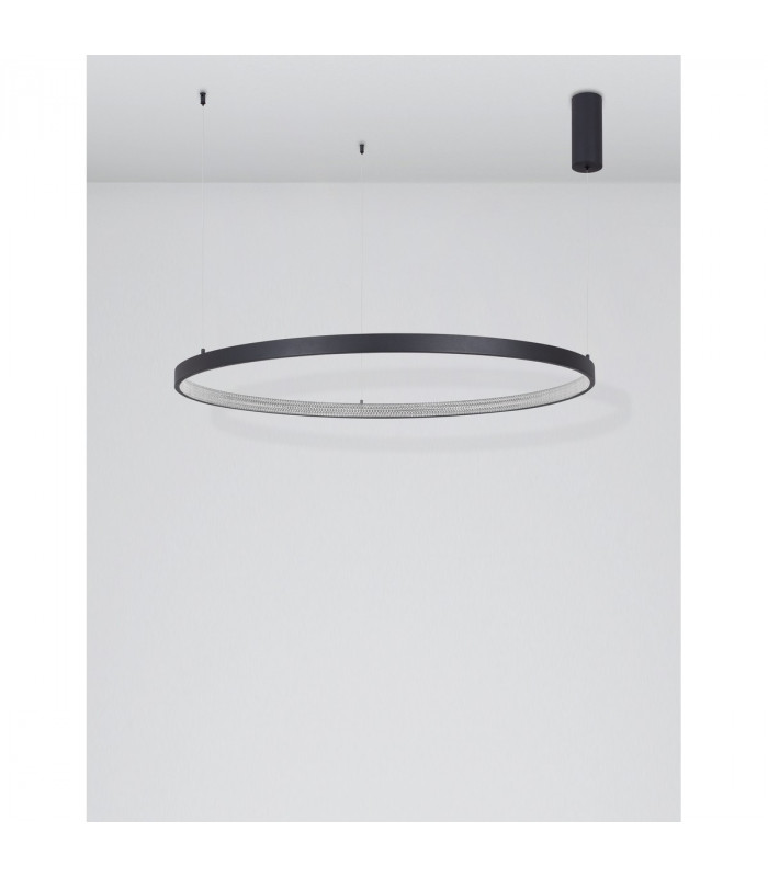 Preston 110cm Integrated LED Pendant Ceiling Light Dimmable Sandy Black Aluminium LED 60W 4030Lm 3000K-3