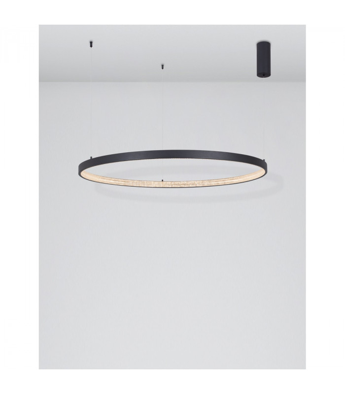 Preston 110cm Integrated LED Pendant Ceiling Light Dimmable Sandy Black Aluminium LED 60W 4030Lm 3000K-4