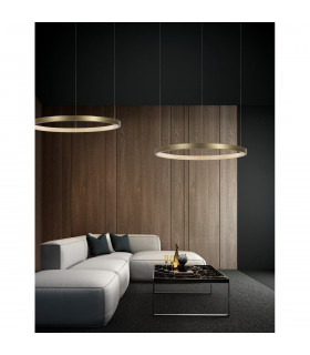 Vegas 108cm Integrated LED Pendant Ceiling Light Antique Brass Aluminium LED 35W 1900Lm 3000K-2