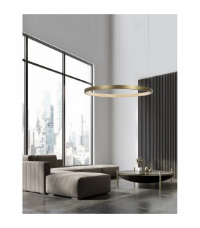 Vegas 85cm Integrated LED Pendant Ceiling Light Antique Brass Aluminium LED 30W 1650Lm 3000K-2