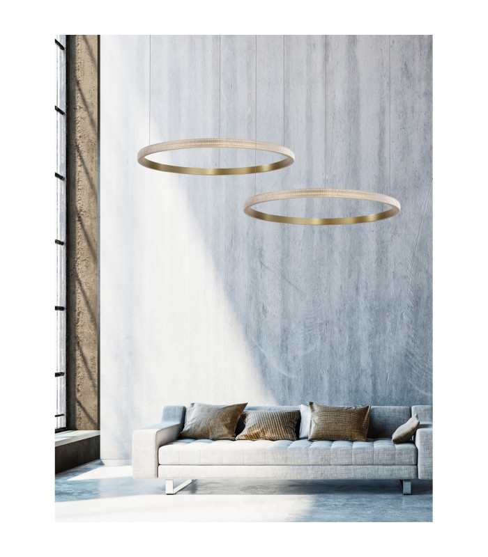 Orlando 85cm Integrated LED Pendant Ceiling Light Antique Brass Aluminium LED 30W 1650Lm 3000K-2