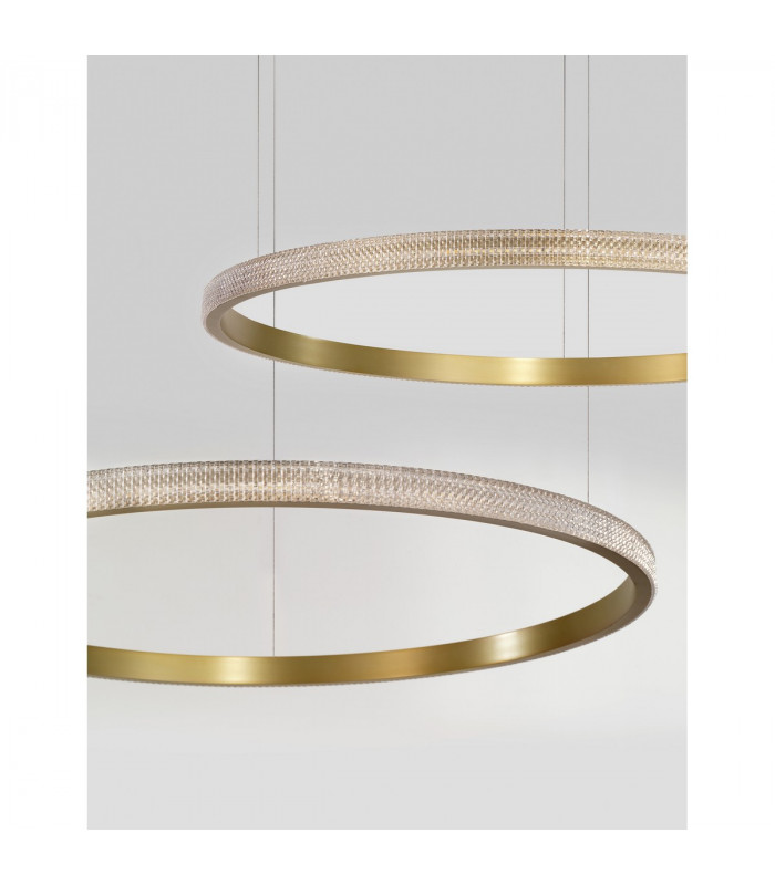 Orlando 85cm Integrated LED Pendant Ceiling Light Antique Brass Aluminium LED 30W 1650Lm 3000K-3