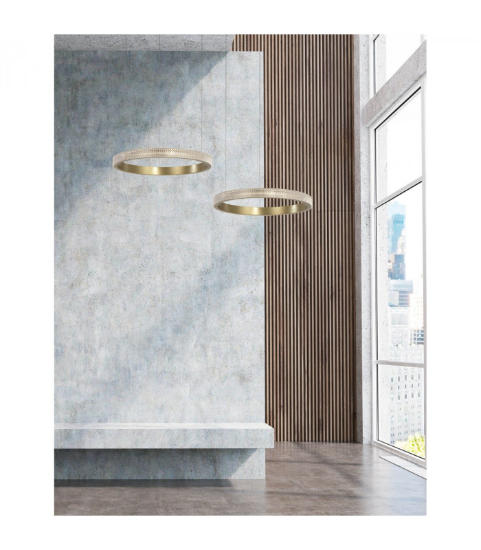 Orlando 45cm Integrated LED Pendant Ceiling Light Antique Brass Aluminium LED 18W 1020Lm 3000K-2