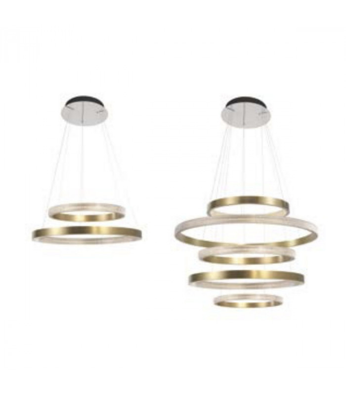 Oblix light Accessories Plate 1-3 rings Chrome Aluminium LED 75W Driver Included-2