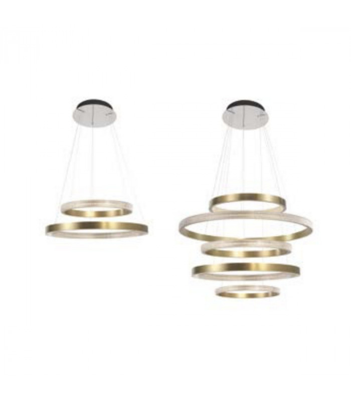 Oblix light Accessories Plate 1-5 rings Chrome Aluminium LED 100W Driver Included-2
