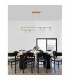 Mirano 5 Light Bar Pendant Ceiling Light Clear Structured Glass Brass Gold LED G9-2