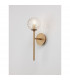 Mirano Wall Lamp Clear Structured Glass Brass Gold LED G9-2
