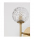 Mirano Wall Lamp Clear Structured Glass Brass Gold LED G9-4