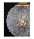 Mirano Globe Pendant Ceiling Light Clear Structured Glass Brushed Gold Steel LED G9-4
