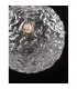 Mirano Globe Pendant Ceiling Light Clear Structured Glass Brushed Gold Steel LED E27-5