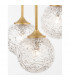 Mirano 3 Light Cluster Pendant Ceiling Light Clear Structured Glass Brushed Gold Steel LED G9-4