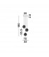 Mirano 3 Light Cluster Pendant Ceiling Light Clear Structured Glass Brushed Gold Steel LED G9-5