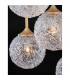 Mirano 5 Light Cluster Pendant Ceiling Light Clear Structured Glass Brushed Gold Steel LED G9 IP20-3