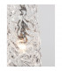 Kovac Slim Pendant Ceiling Light Brushed Gold Steel Clear Structured Glass LED G9-5