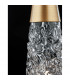 Kovac Slim Pendant Ceiling Light Brushed Gold Steel Clear Structured Glass LED G9-6