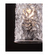 Kovac Slim Pendant Ceiling Light Brushed Gold Steel Clear Structured Glass LED G9-7