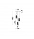 Kovac 3 Light Cluster Pendant Ceiling Light Brushed Gold Steel Clear Structured Glass LED G9-7